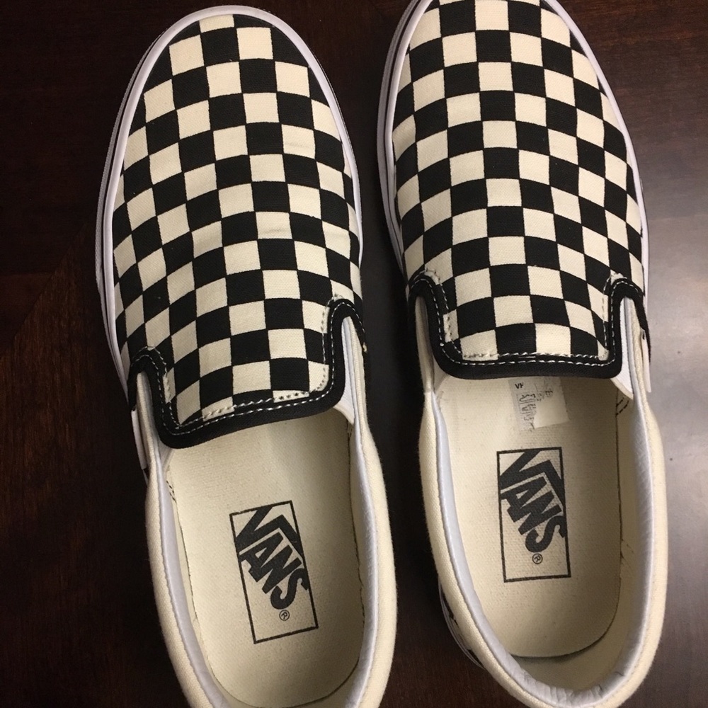 Very good condition checkered slip on vans